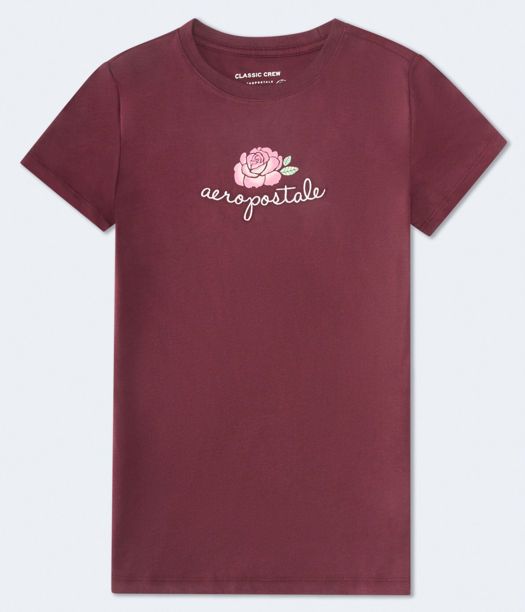 Aeropostale Script Rose Graphic Tee