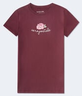 Aeropostale Script Rose Graphic Tee