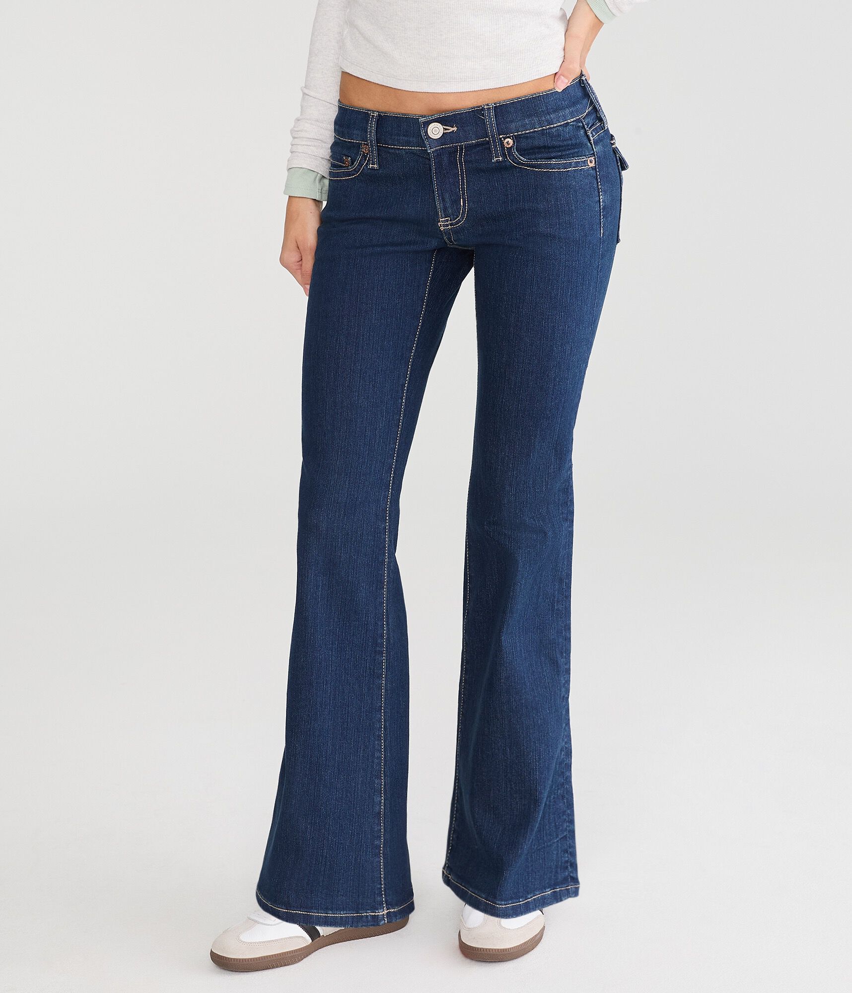 Super Low-Rise Flare Jean