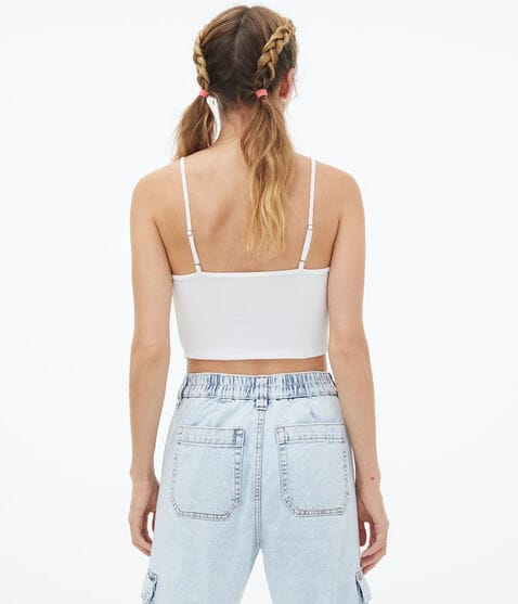 Y2K Lace-Trim Cropped Cami*** Y2K Lace-Trim Cropped Cami***