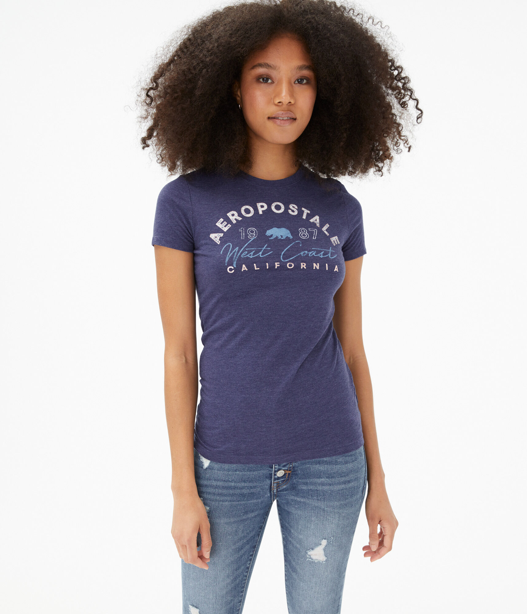 Aeropostale West Coast Foil Graphic Tee