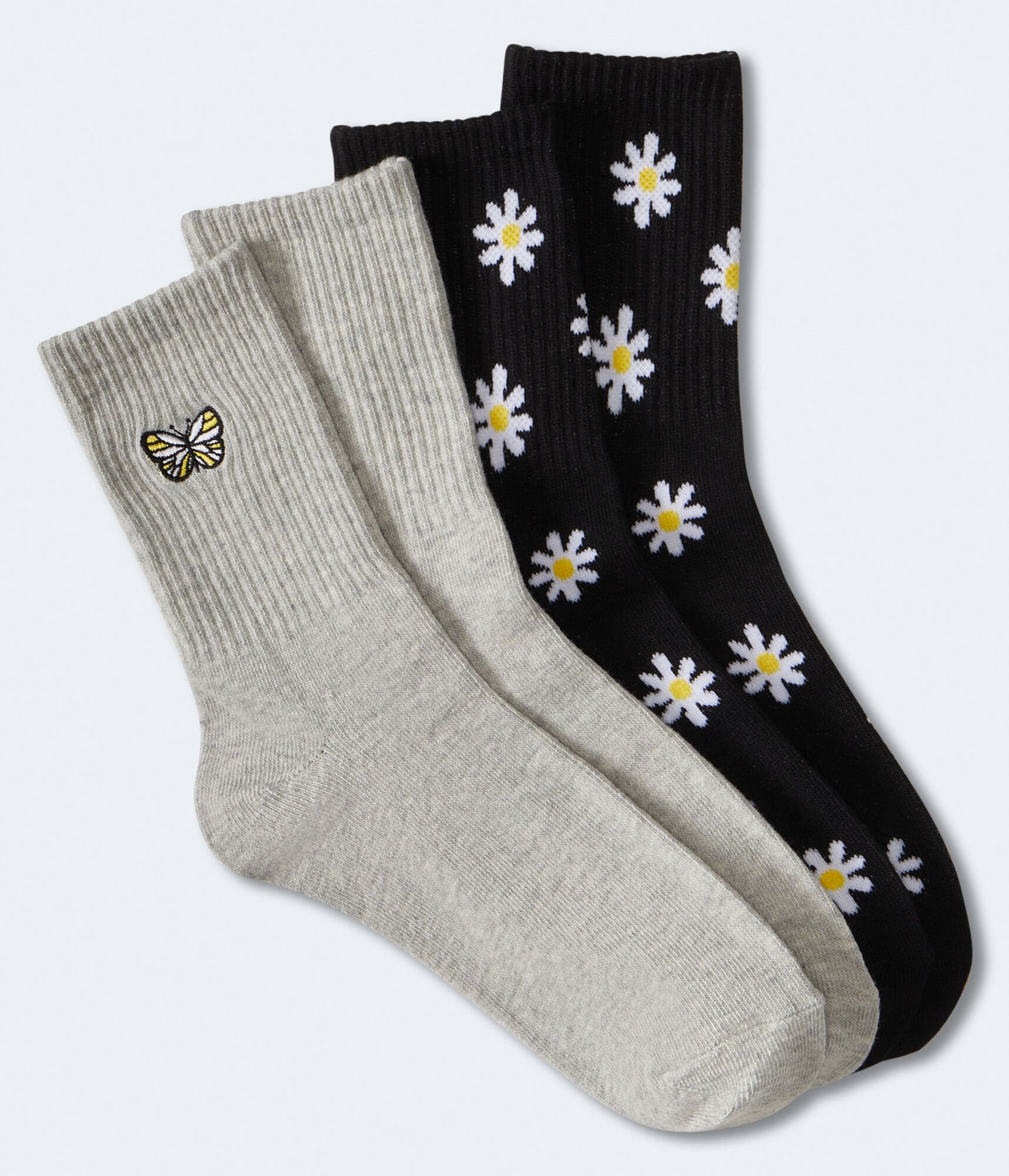 Butterfly &amp; Daisy Crew Sock 2-Pack