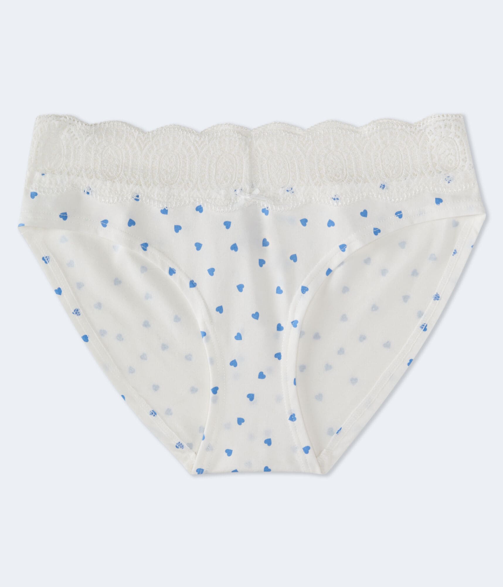 Printed Lace-Trim Hipster