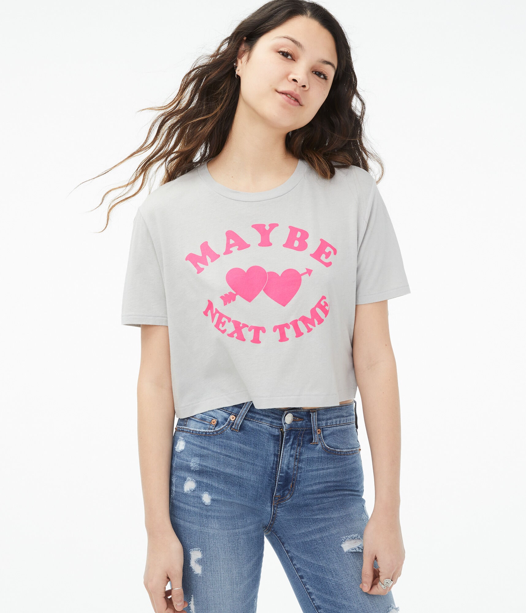Boxy cropped graphic tee clearance