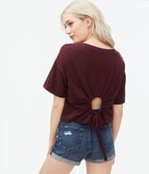 Cinched Back Keyhole Tee