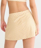 Checker Flex High-Waisted A-Line Skort