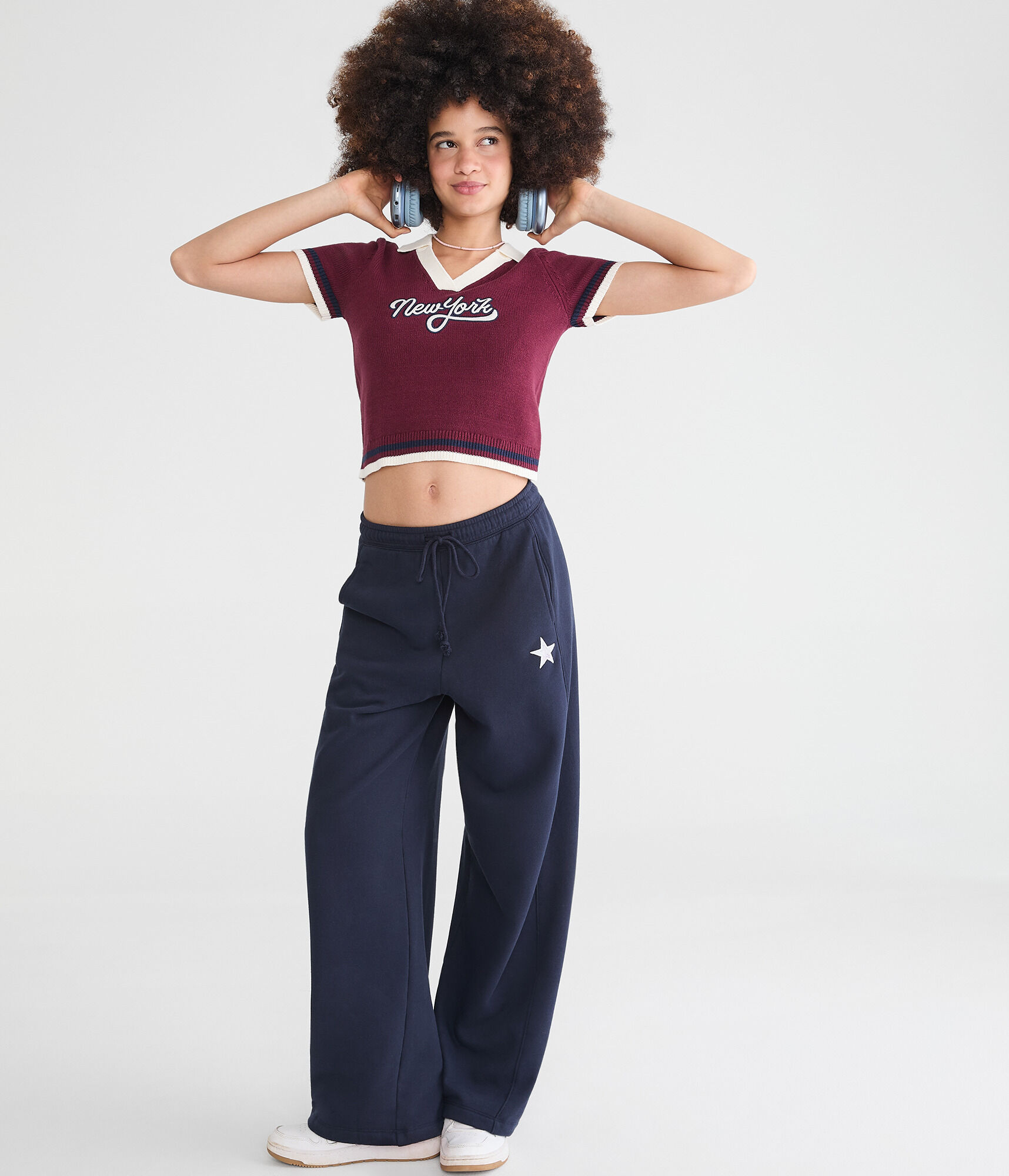 Cloud Soft Star Barrel Leg Sweatpants