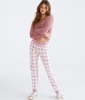 Buffalo Plaid Polyfleece Sleep Joggers