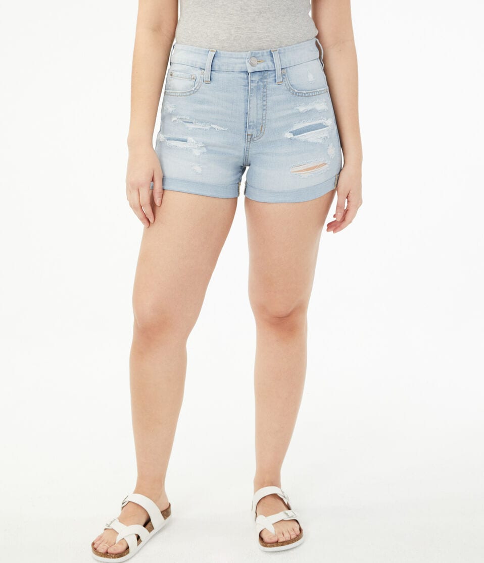 Premium Seriously Stretchy High-Rise Curvy Denim Midi Shorts