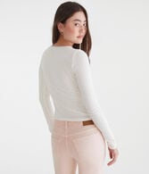 Long Sleeve Dice Pointelle Baby Tee