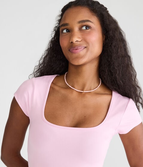 Buttery Soft Square-Neck Tee