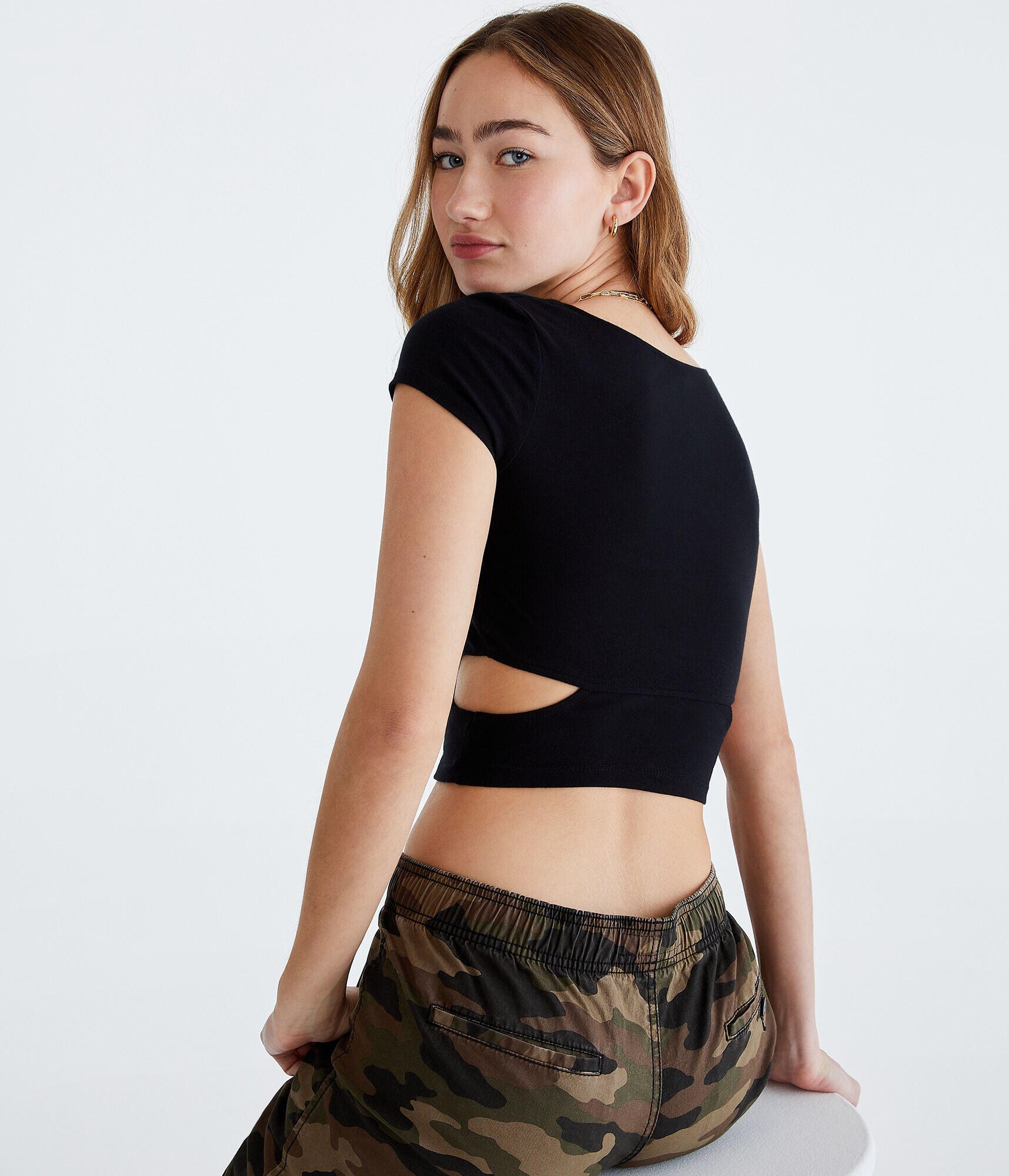 Seriously Soft Side Cutout Baby Tee