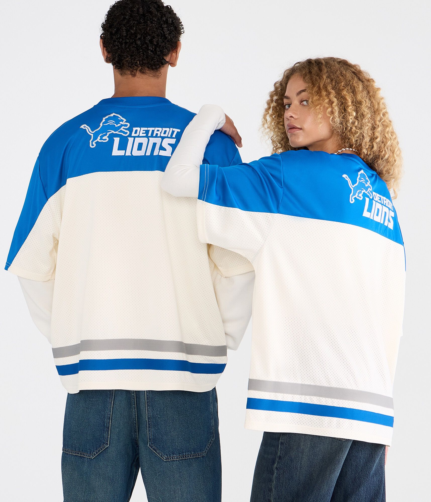 Detroit Lions Colorblock Mesh Top