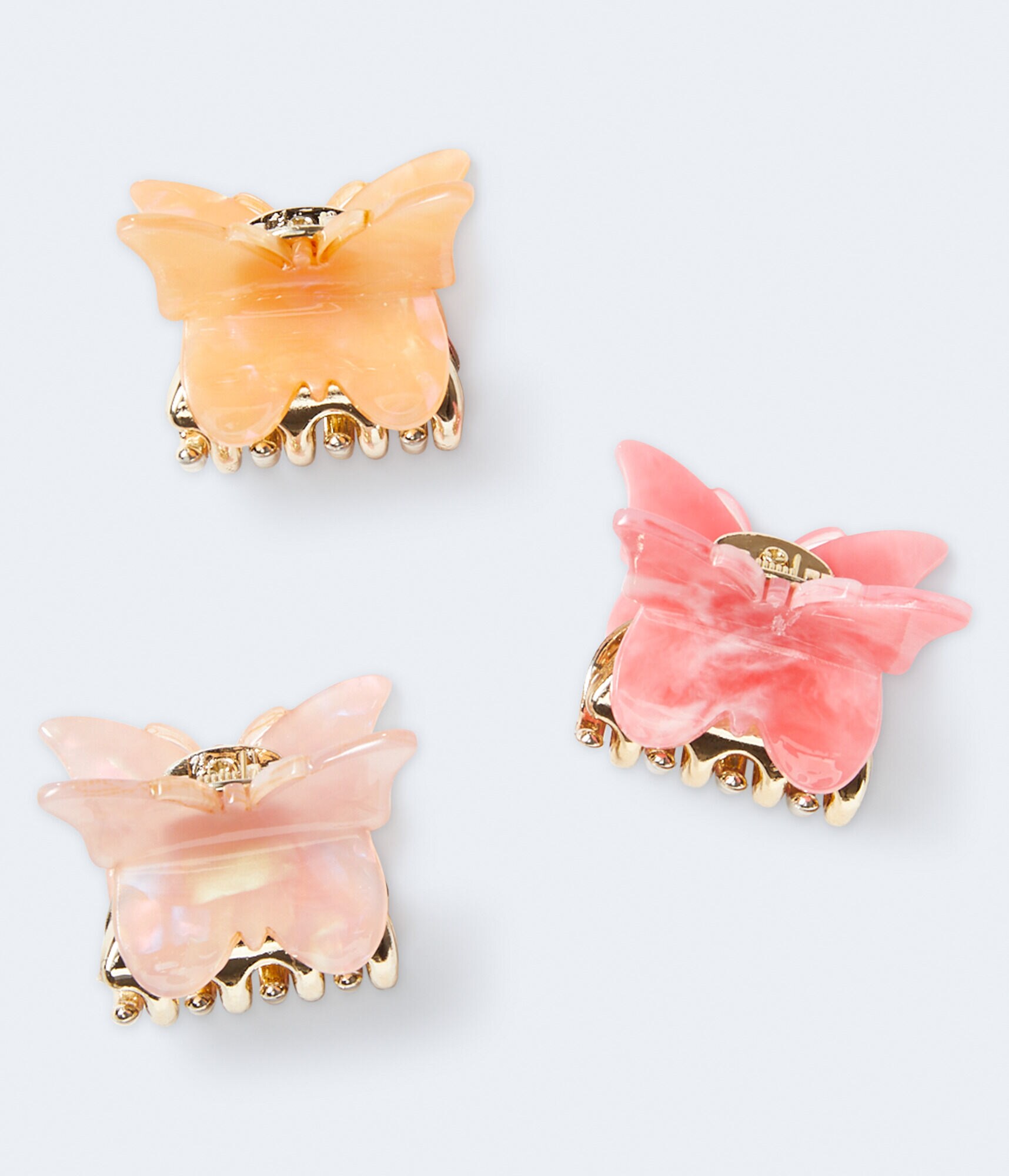 Small Swirled Butterfly Claw Hair Clip 3-Pack