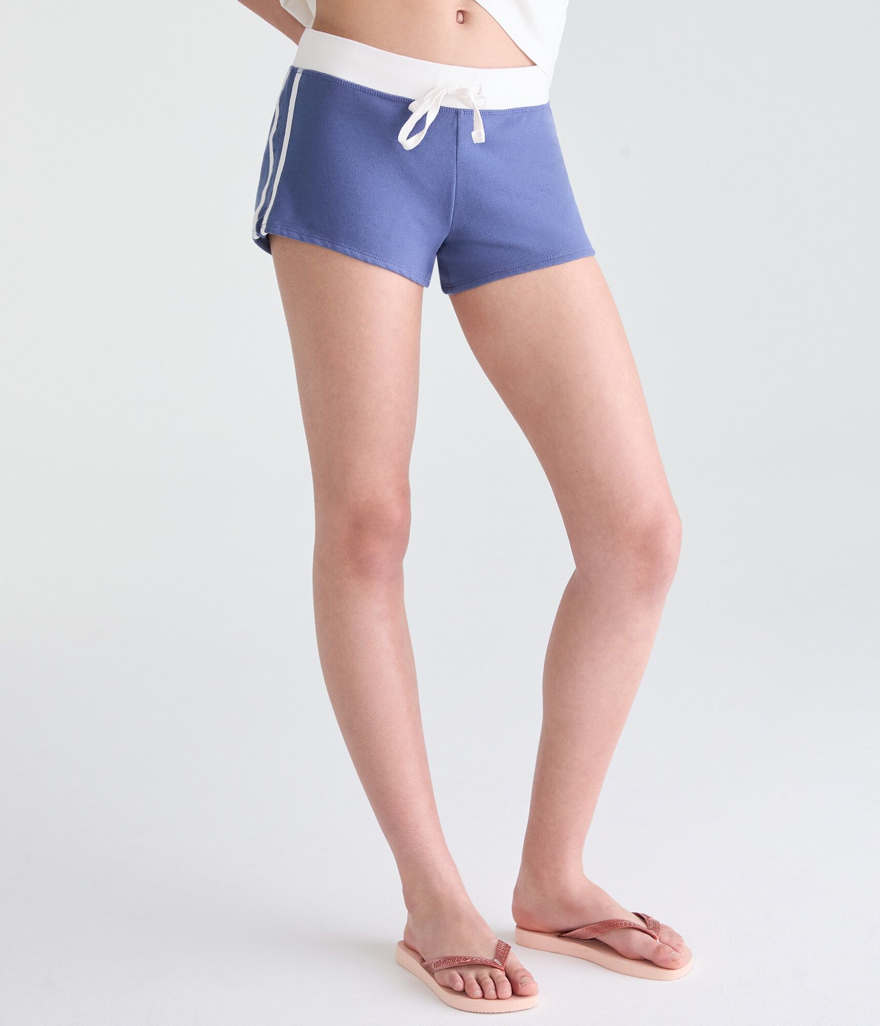 Roxy Hibiscus Stripe Low-Rise Fleece Shorts
