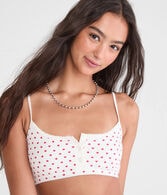 Tiny Hearts Waffle Henley Bralette