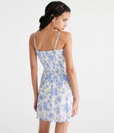 Floral Strapless V-Waist Mini Dress