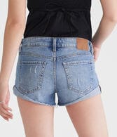 Vintage Low-Rise Denim Shorty Shorts