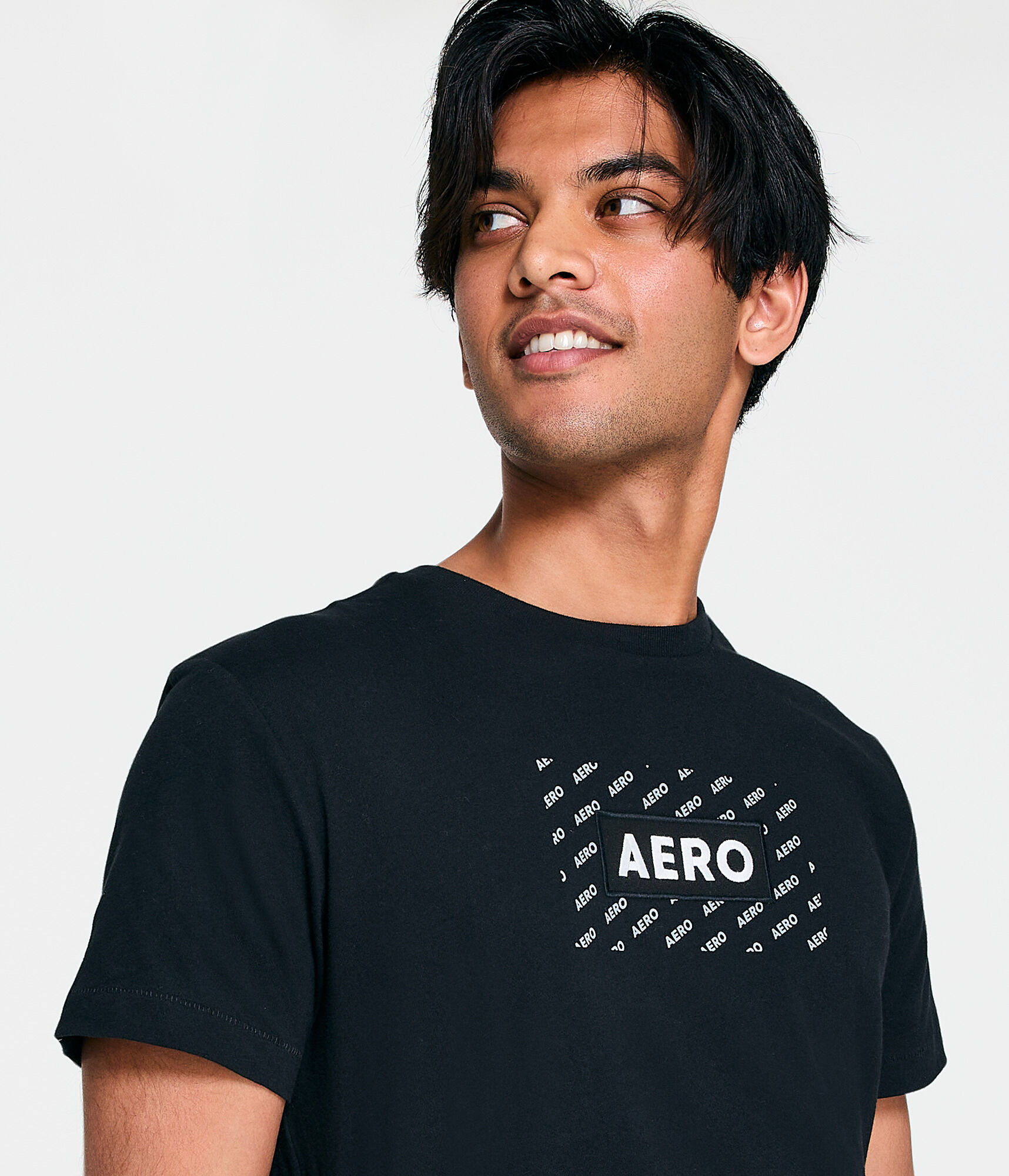 Aero Double Box Logo Appliqu&eacute; Graphic Tee