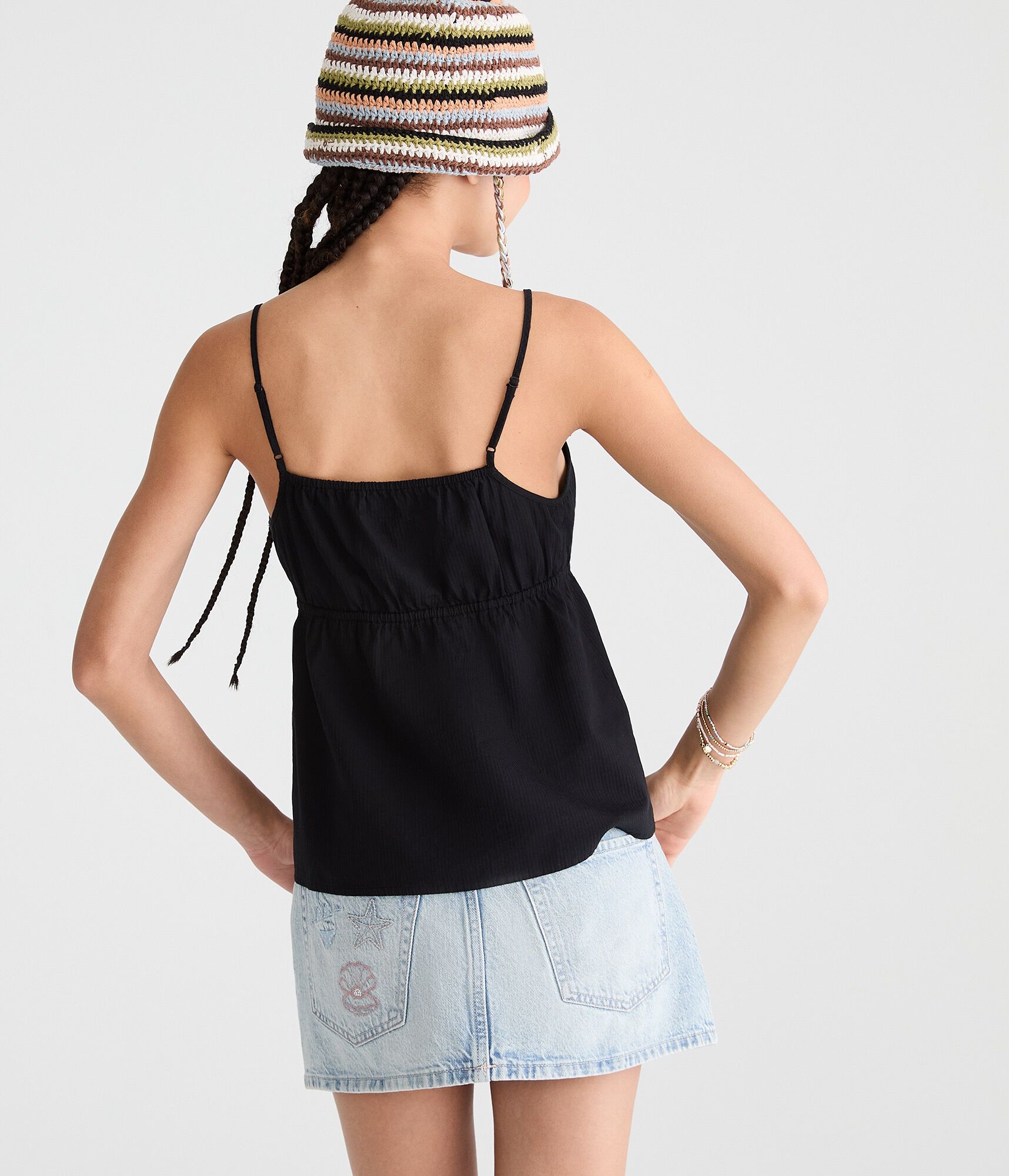 Tonal Stripe Babydoll Cami