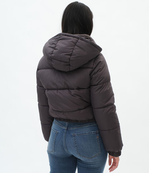 Cropped Hooded Puffer Jacket Cropped Hooded Puffer Jacket