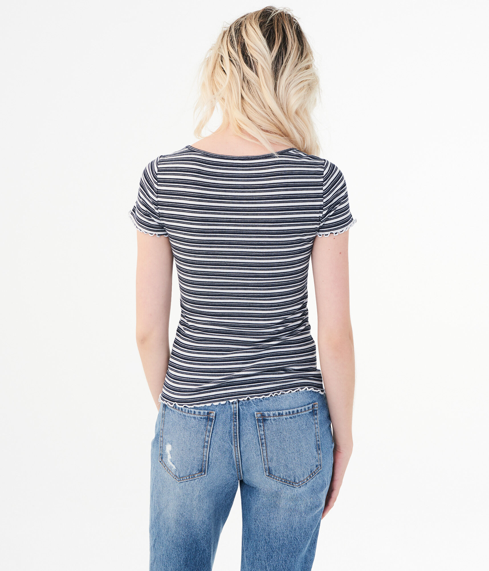 Striped Henley Tee