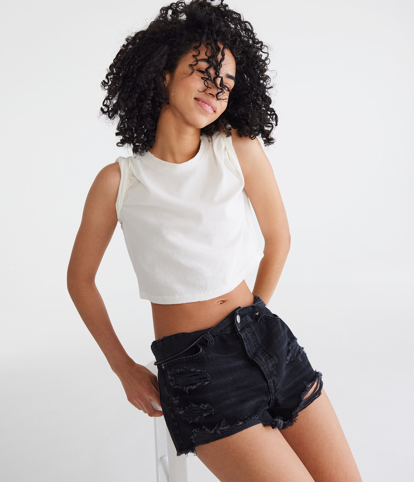 Solid Vintage Fit Crew Tee