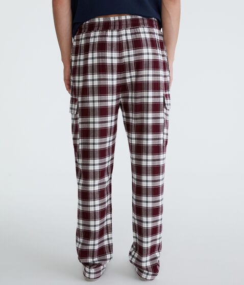 Plaid Flannel Cargo Sleep Pants