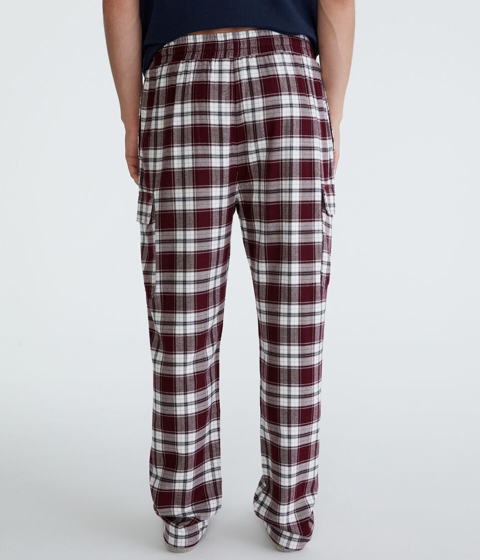 Plaid Flannel Cargo Sleep Pants