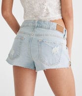 Vintage Low-Rise Denim Shorty Shorts
