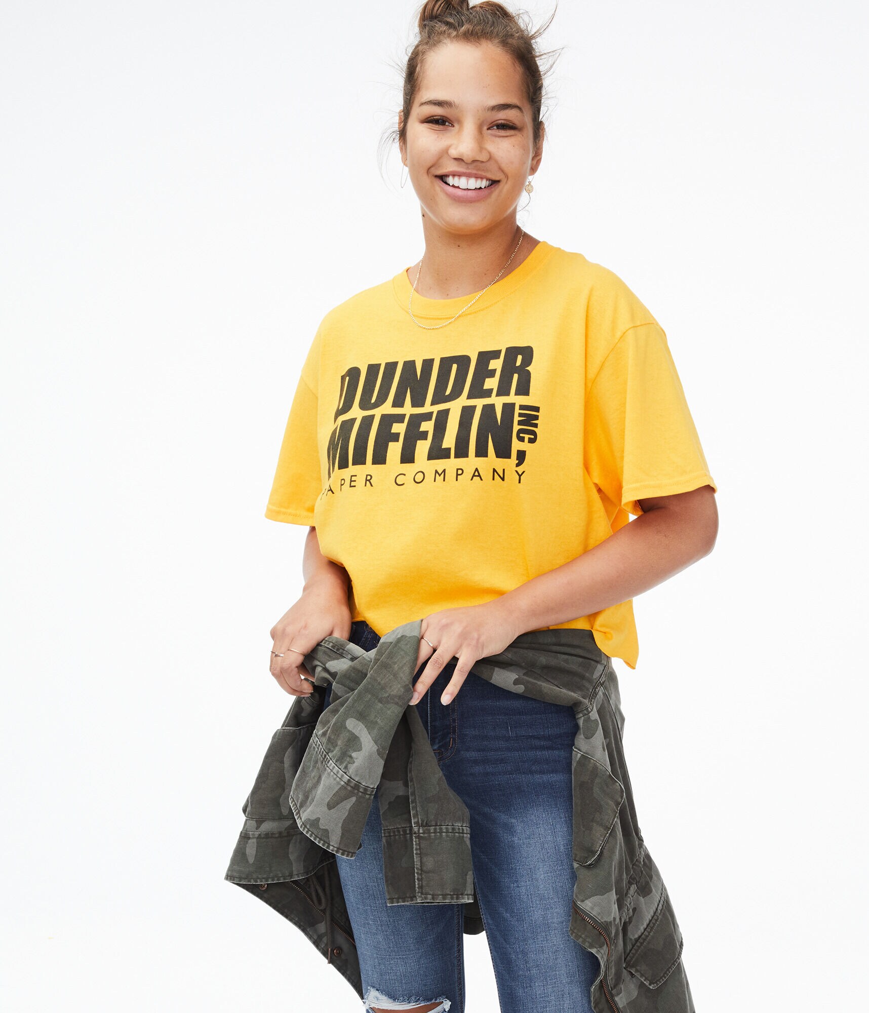 The Office Dunder Mifflin Cropped Graphic Tee