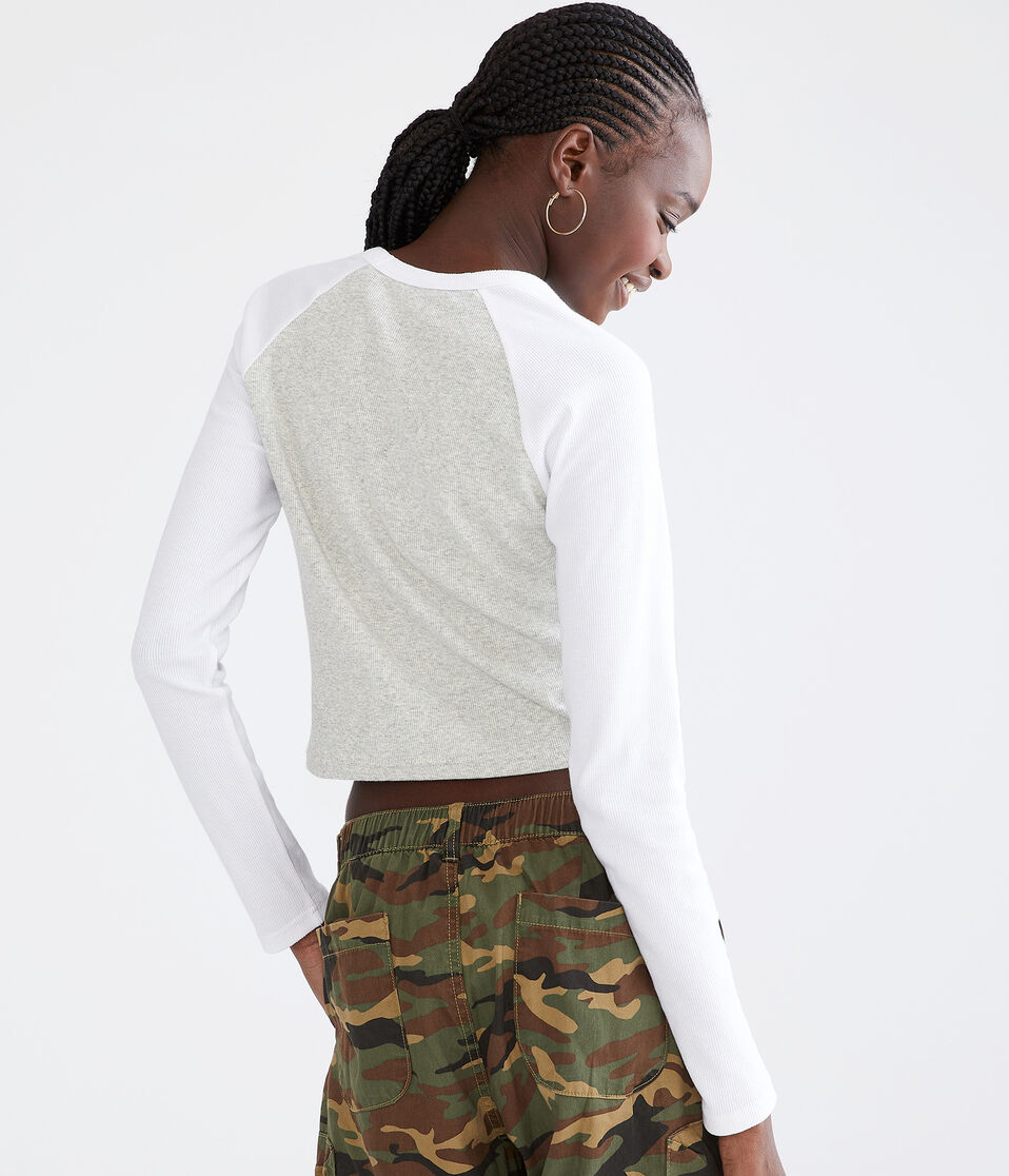 Long Sleeve Vintage LA Raglan Graphic Tee