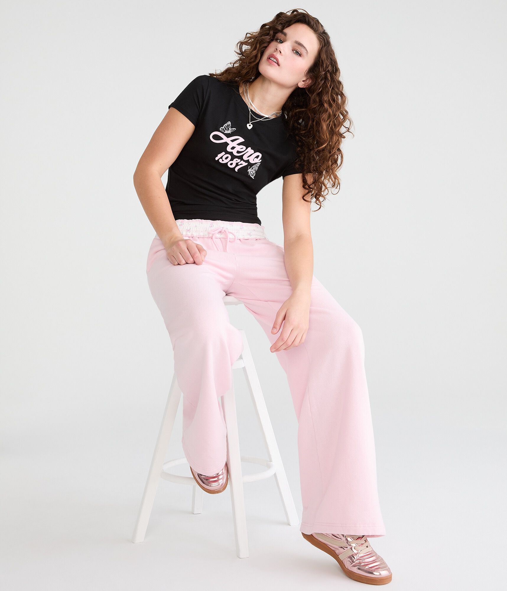 Aero 1987 Butterfly Appliqu&eacute; Graphic Tee