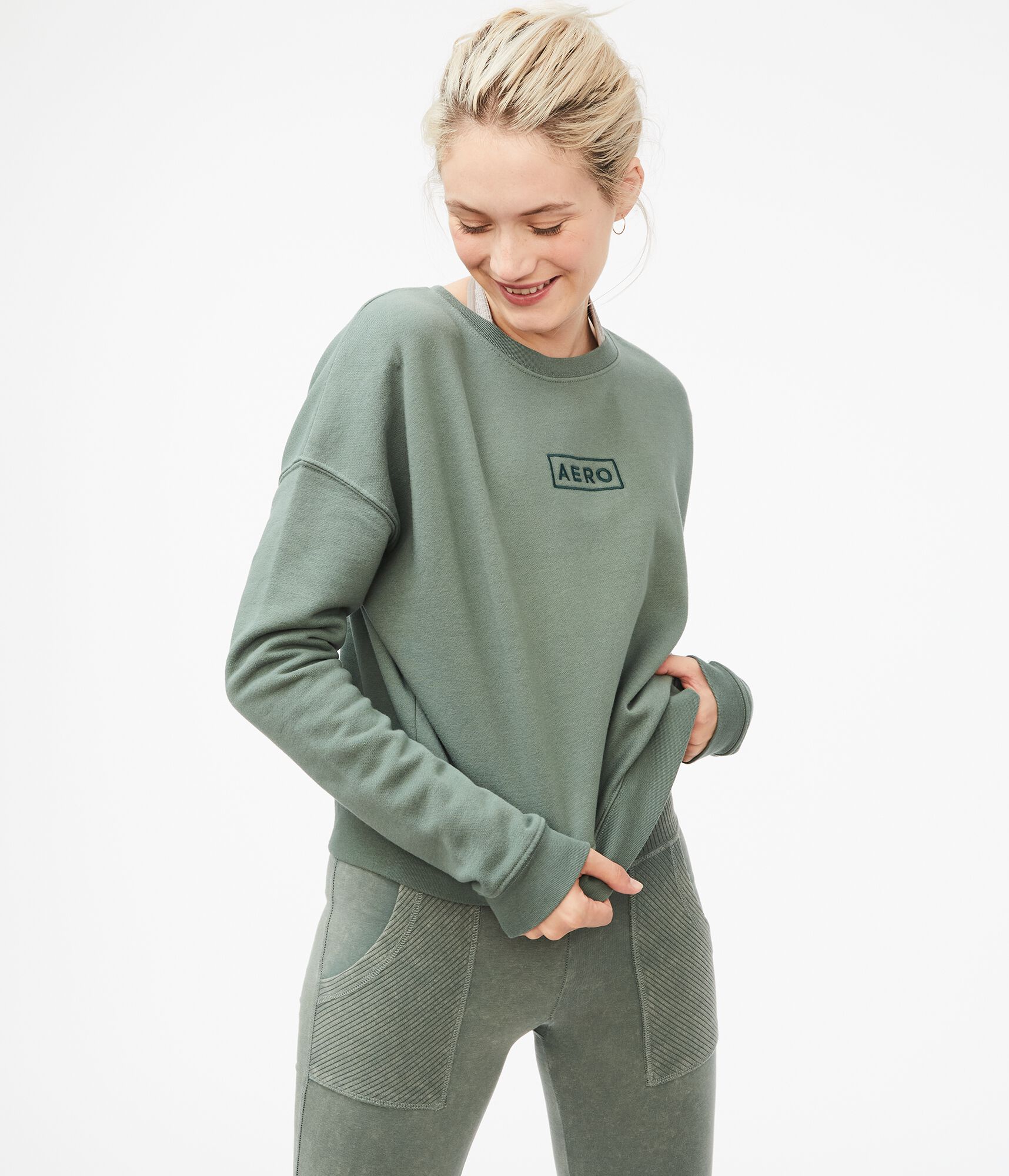 Embroidered Aero Crew Sweatshirt