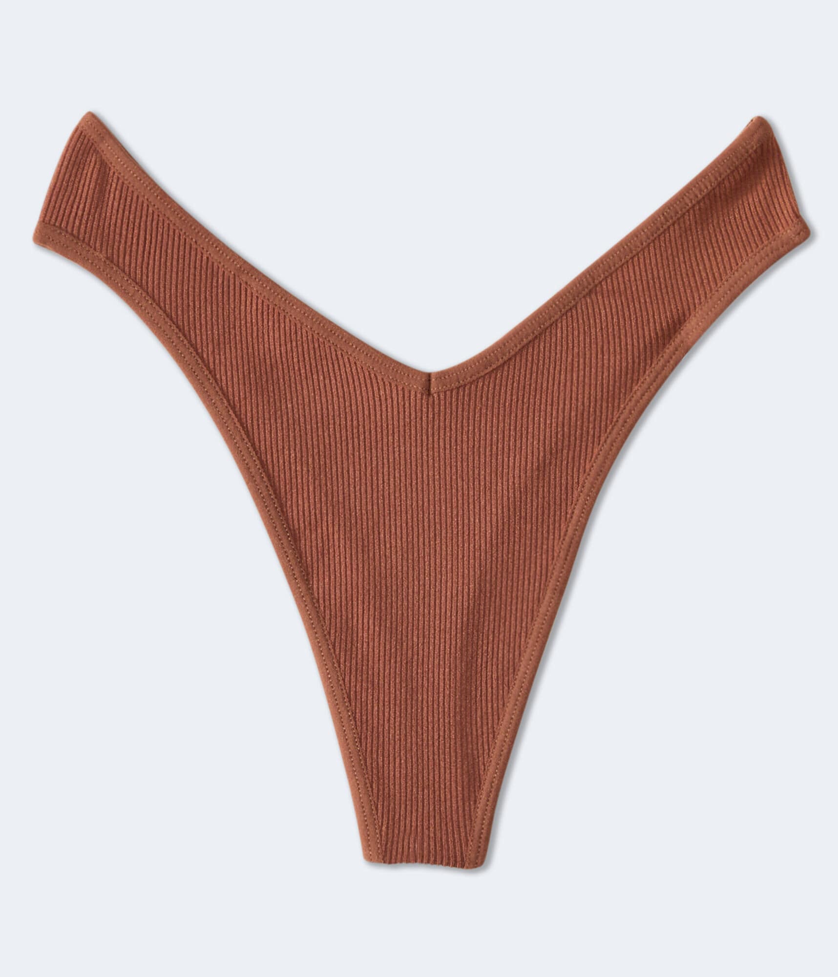 Seamless Ribbed V Thong
