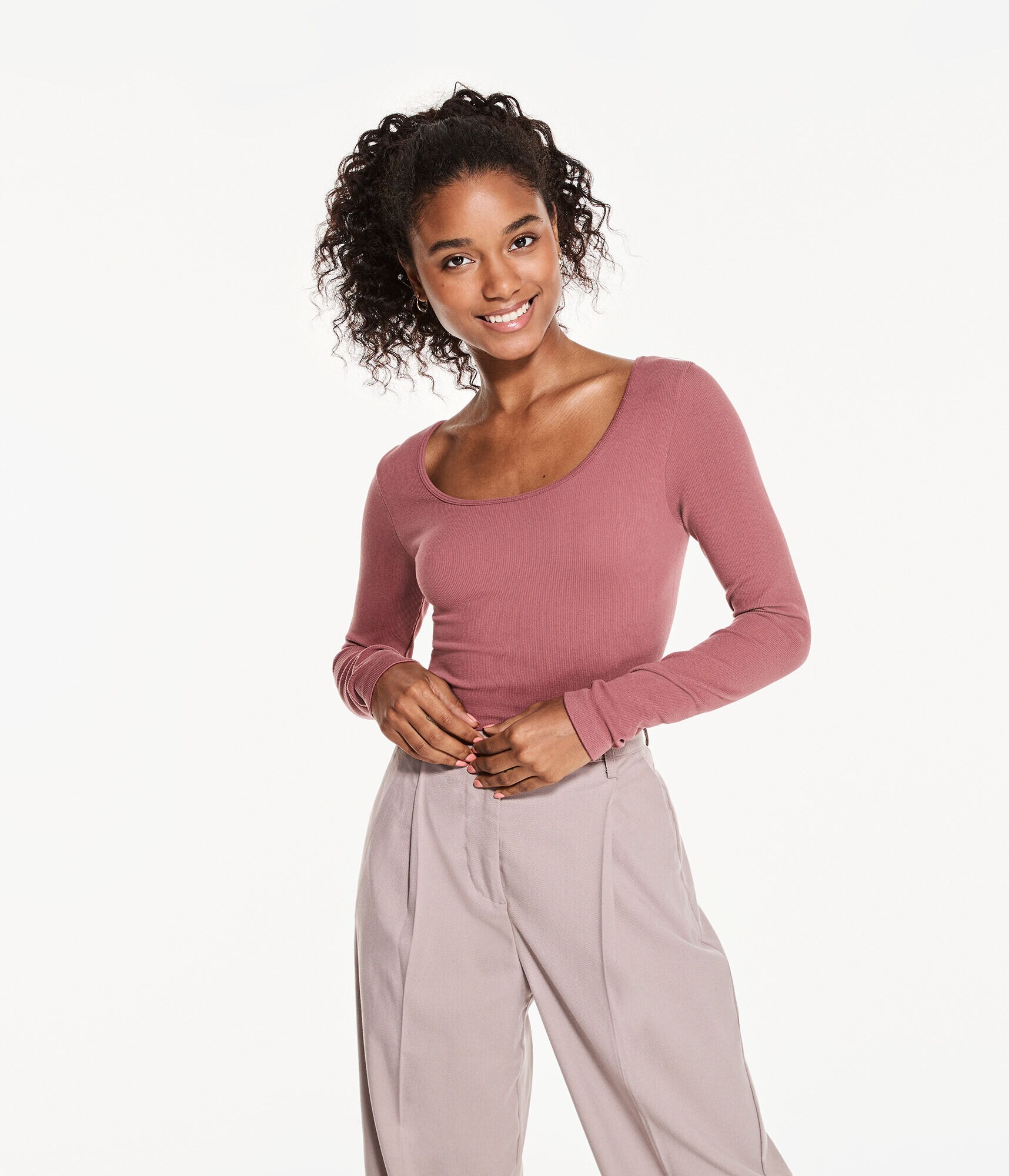 Long Sleeve Seamless Wear 3 Ways Crop Top