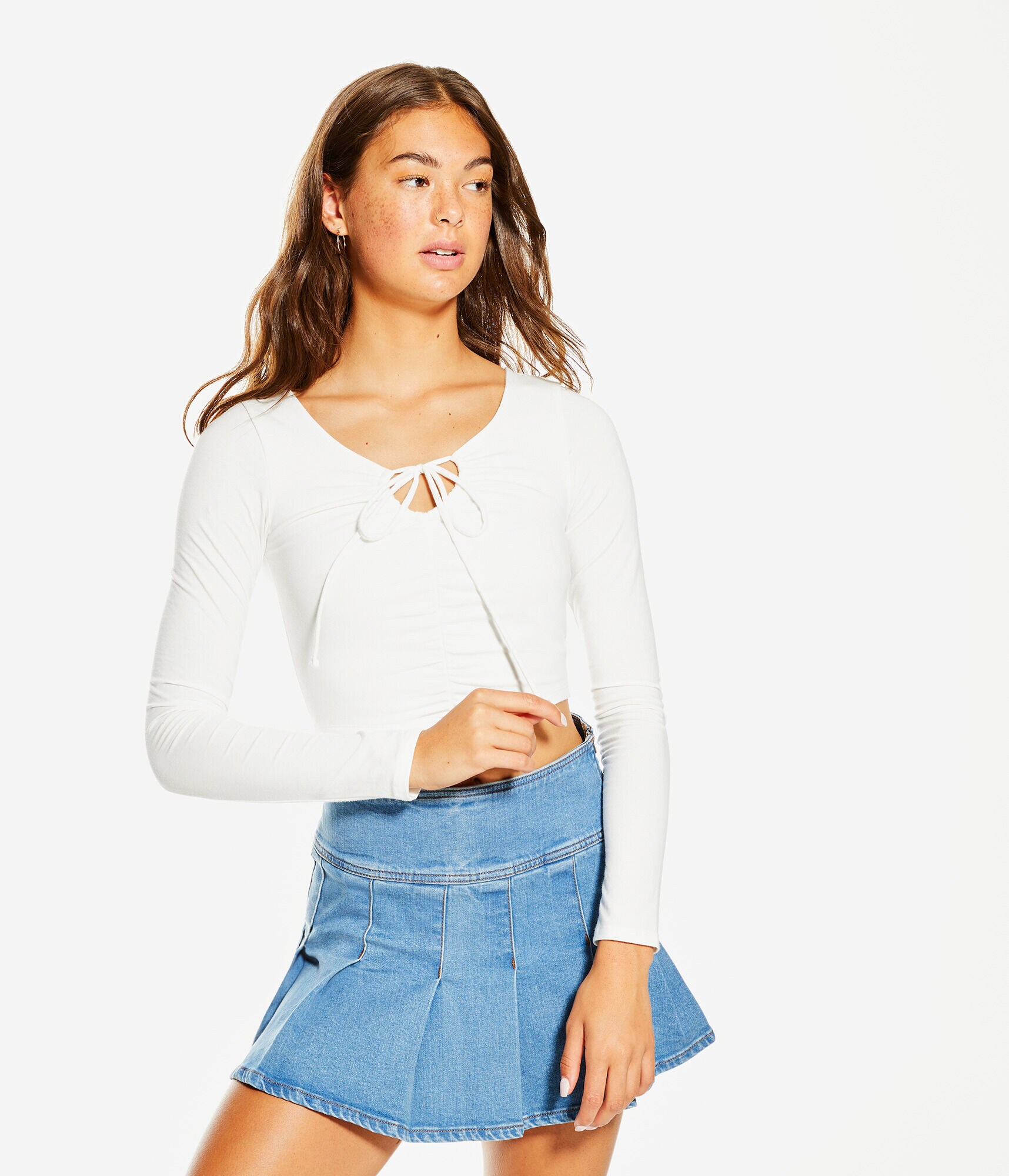 Long Sleeve Convertible Cropped Tiny Top