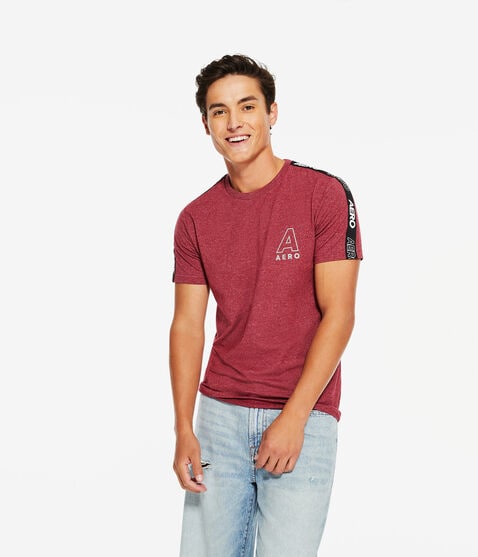 Aero Logo Sleeve Tape Stretch Graphic Tee