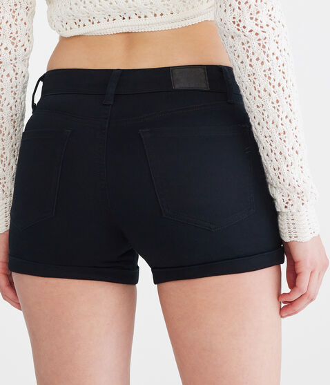 Seriously Stretchy High-Rise Denim Midi Shorts
