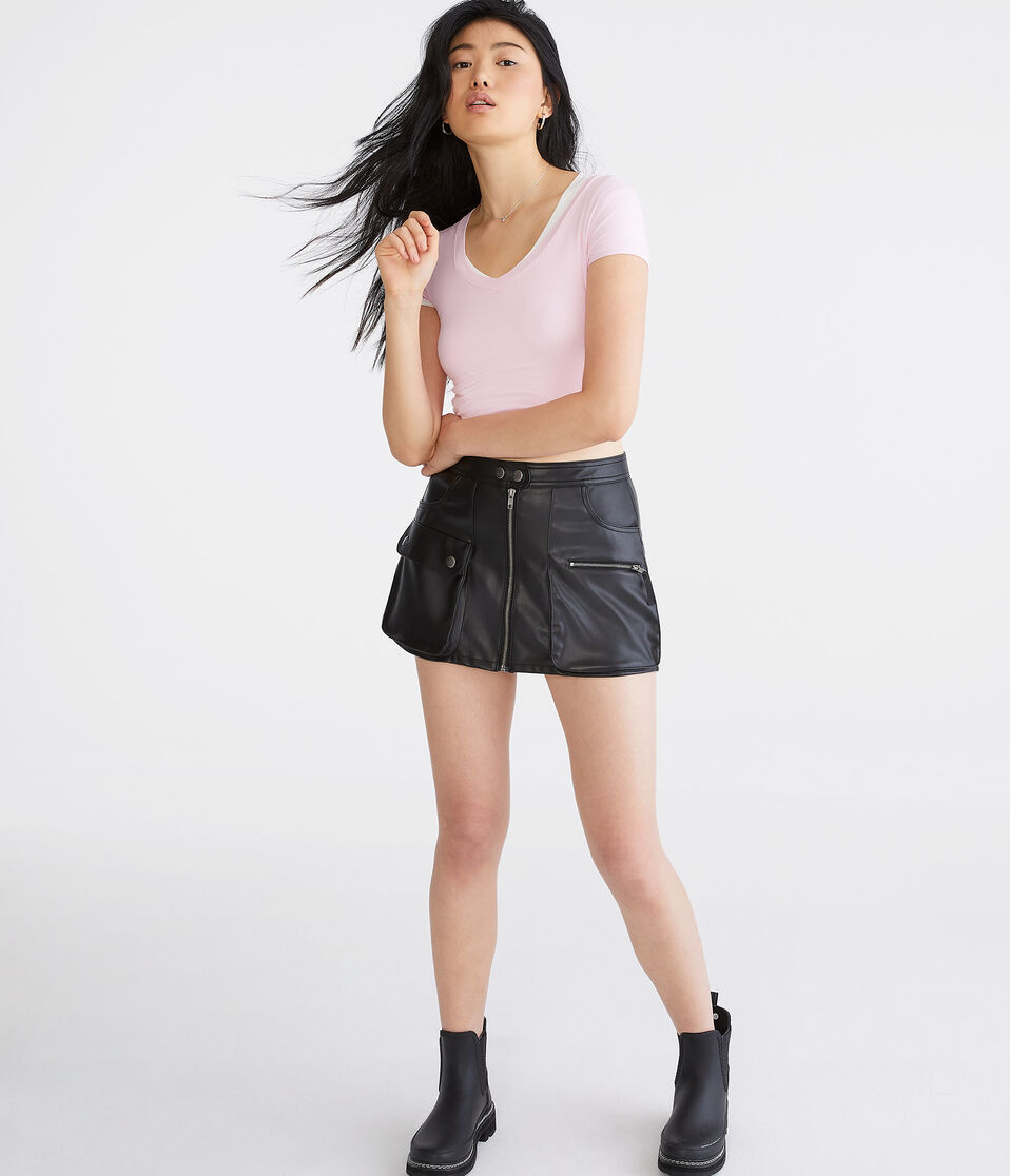 Seriously Soft Ribbed V-Neck Baby Tee