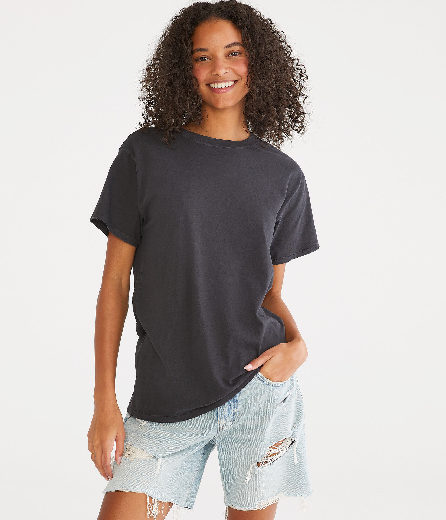 Washed Loose Fit Crew Tee
