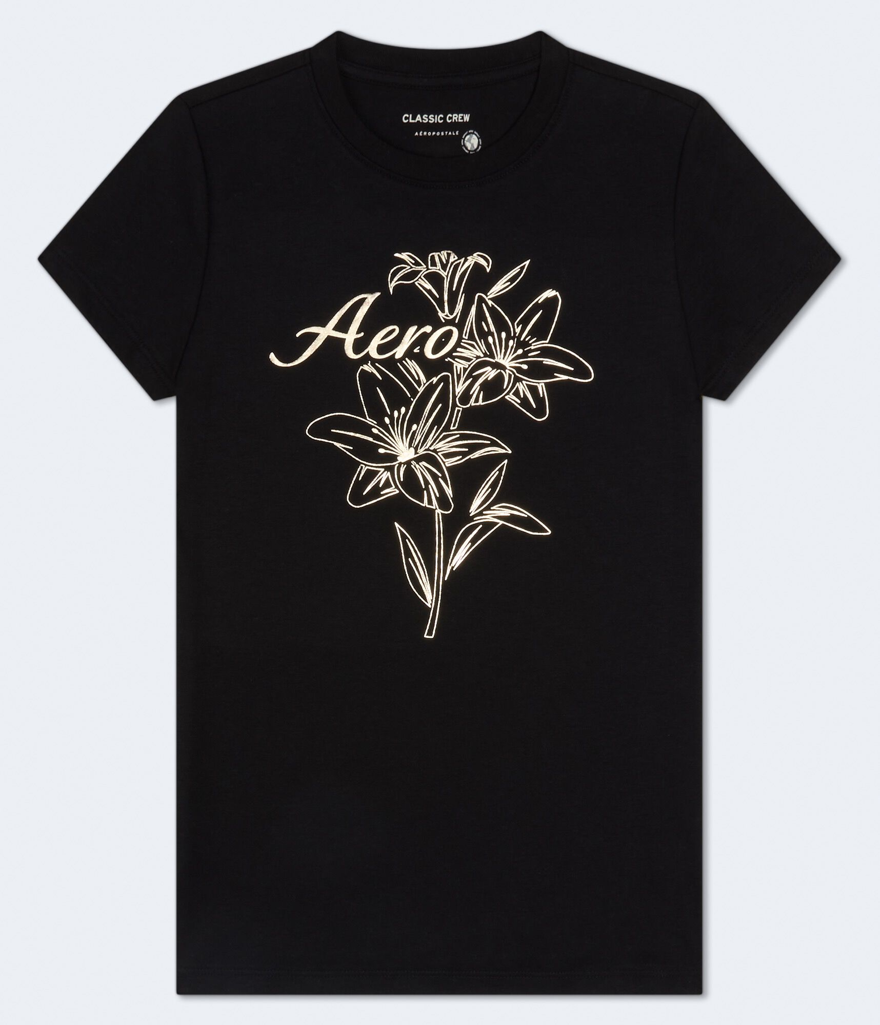 Aero Floral Foil Graphic Tee