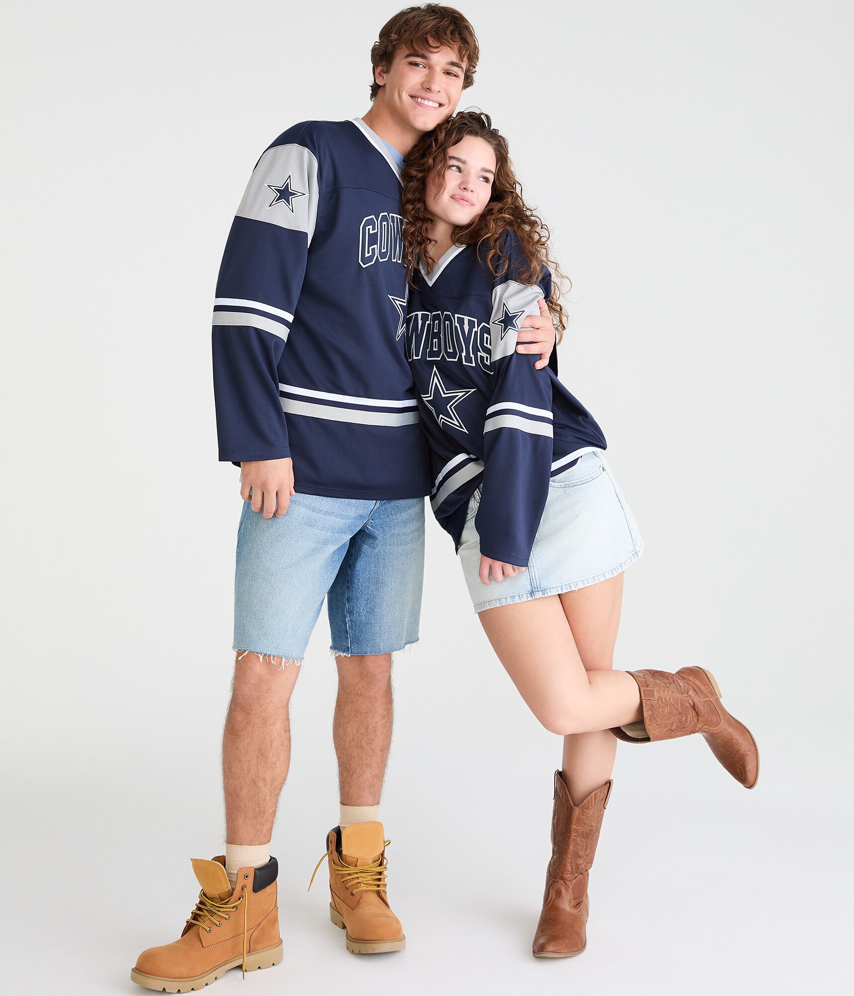 Long Sleeve Dallas Cowboys V-Neck Top