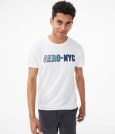 Ombré Aero-NYC Appliqué Graphic Tee
