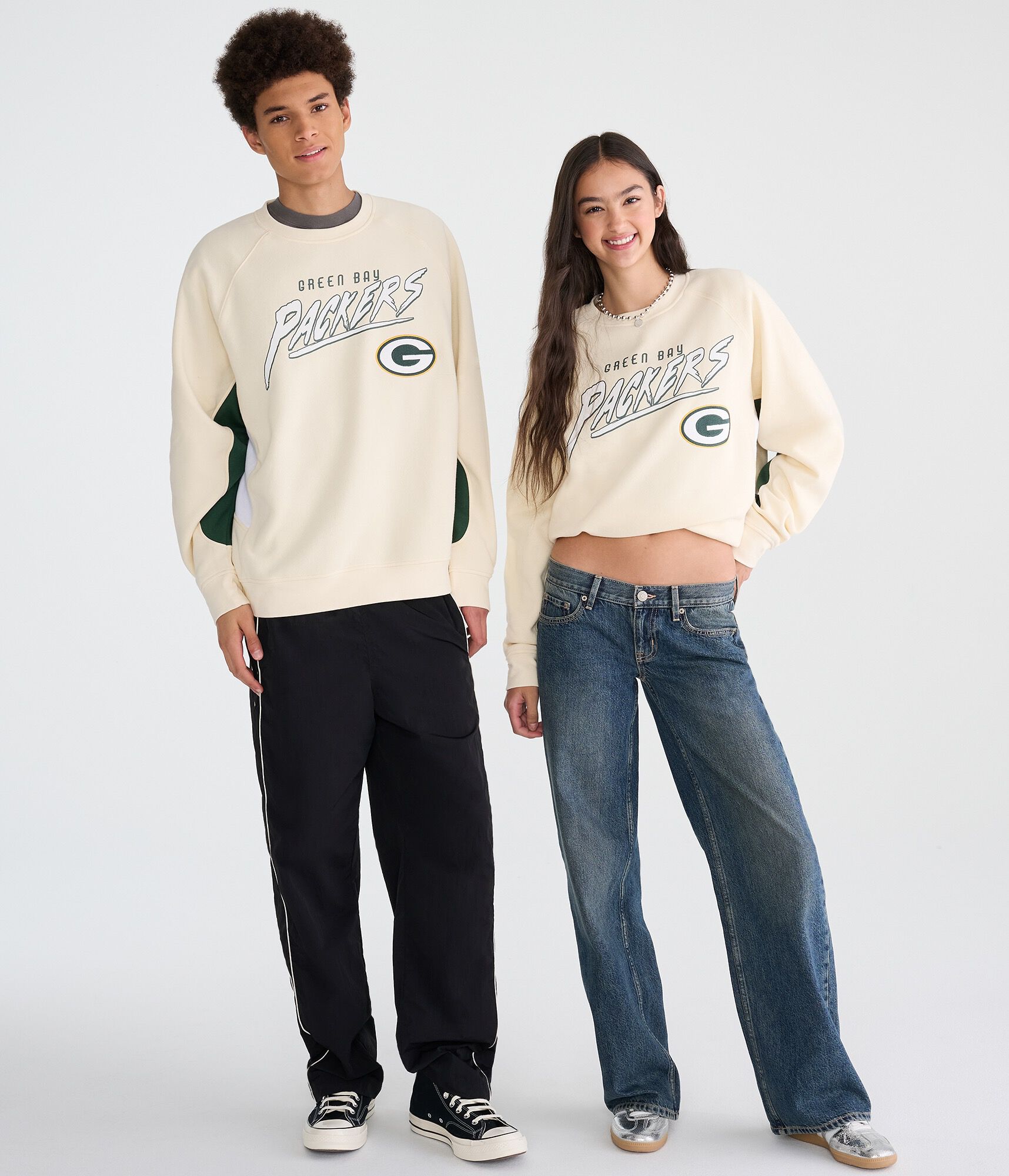 Green Bay Packers Colorblock Crew Sweatshirt