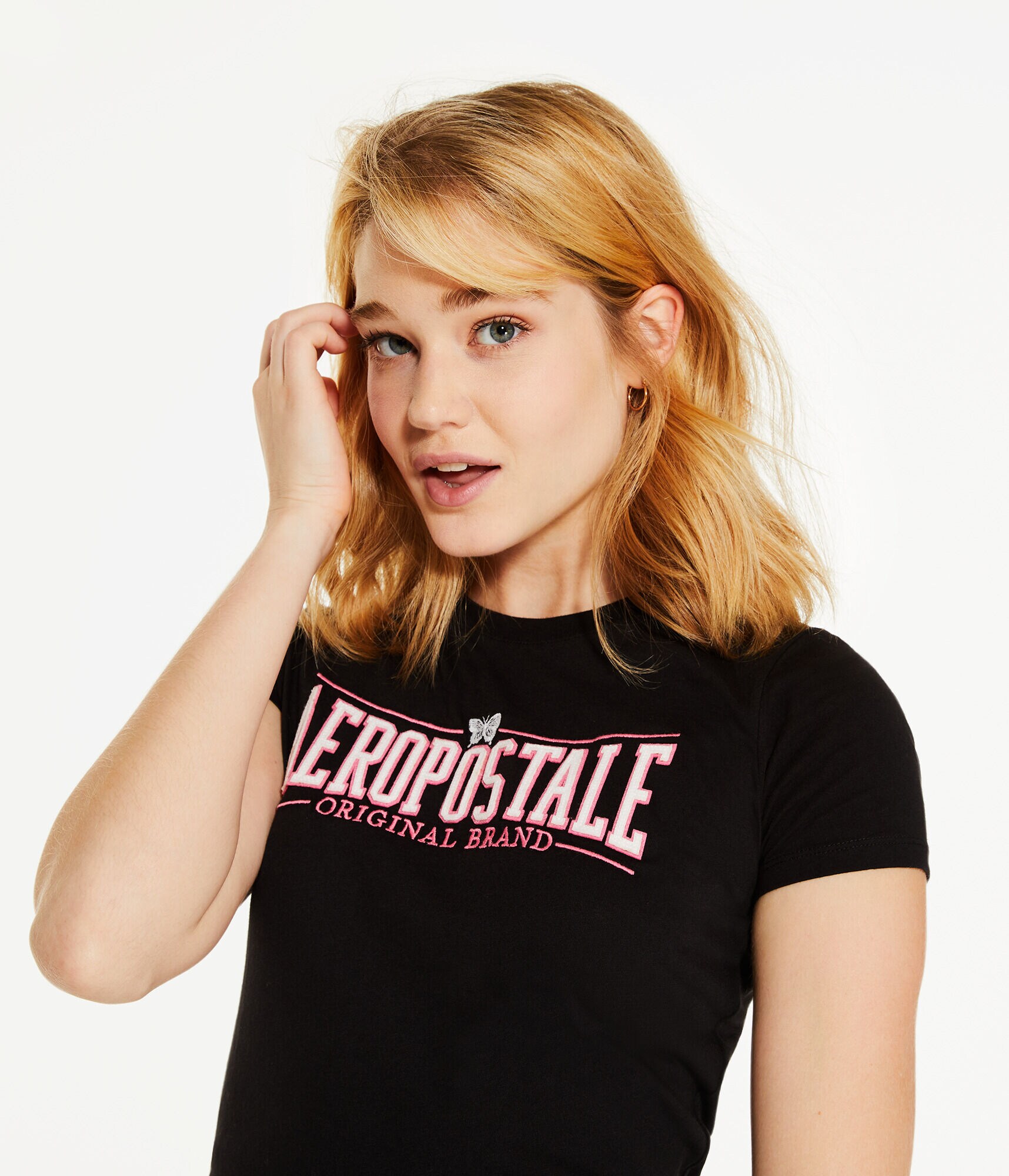 Aeropostale Original Butterfly Appliqu&eacute; Graphic Tee