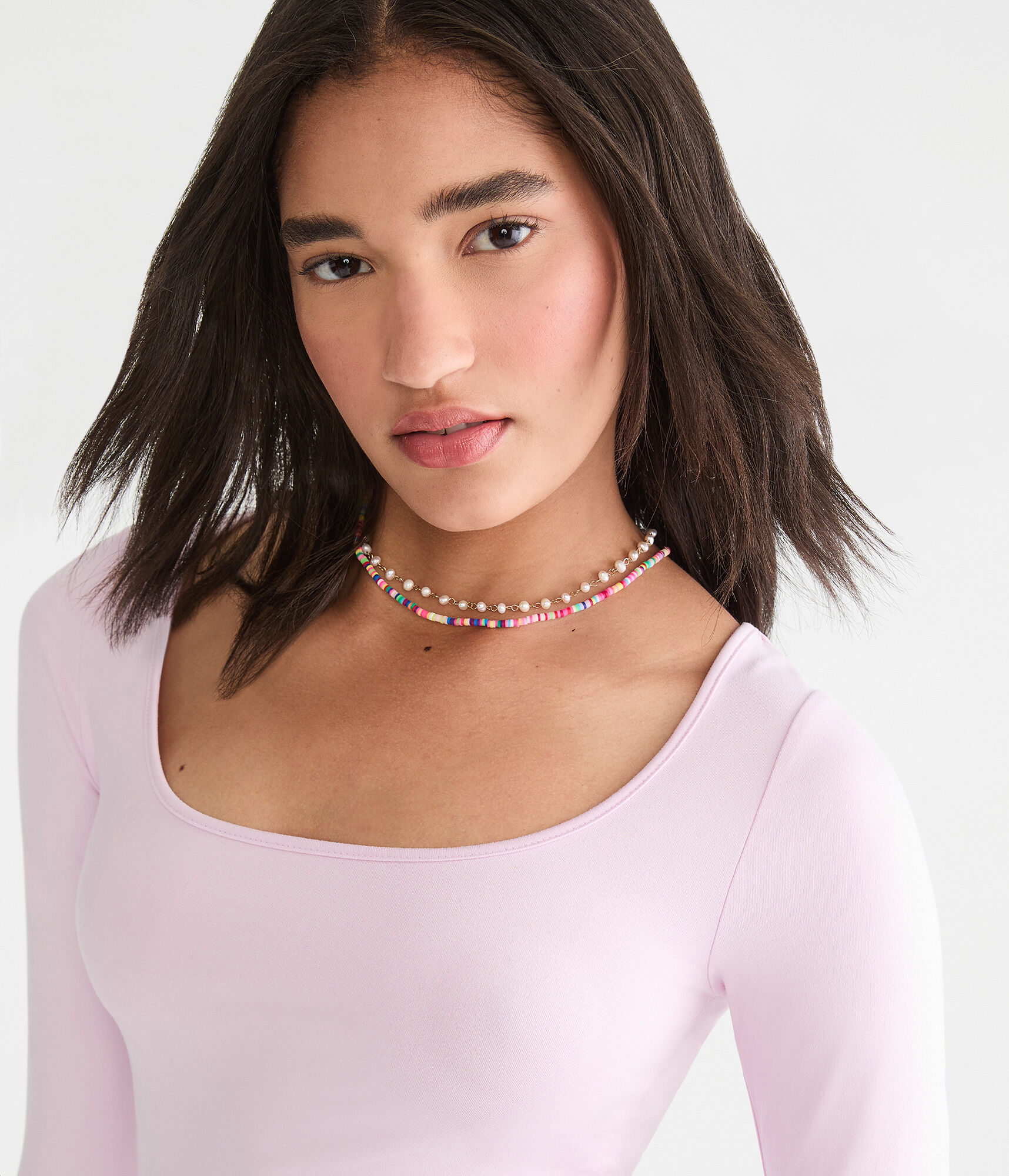 Long Sleeve Buttery Soft Scoop-Neck Tee