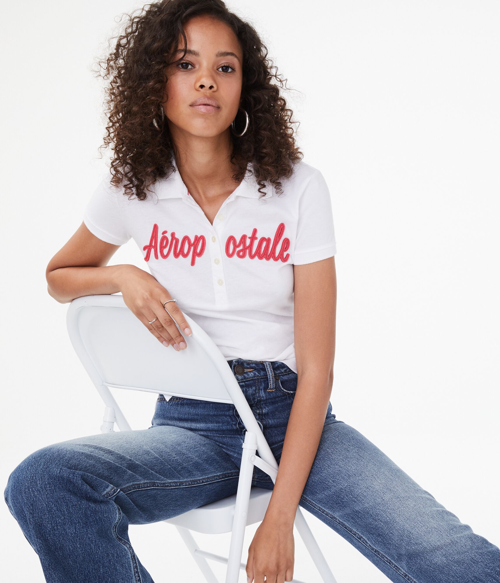 Aeropostale Script Jersey Polo