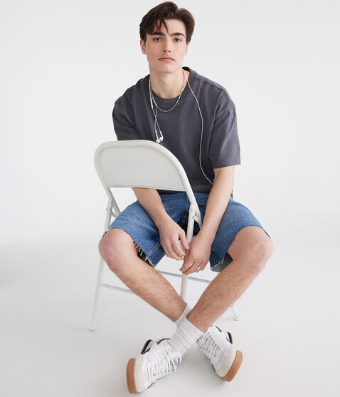 Washed Boxy Fit Crew Tee Washed Boxy Fit Crew Tee
