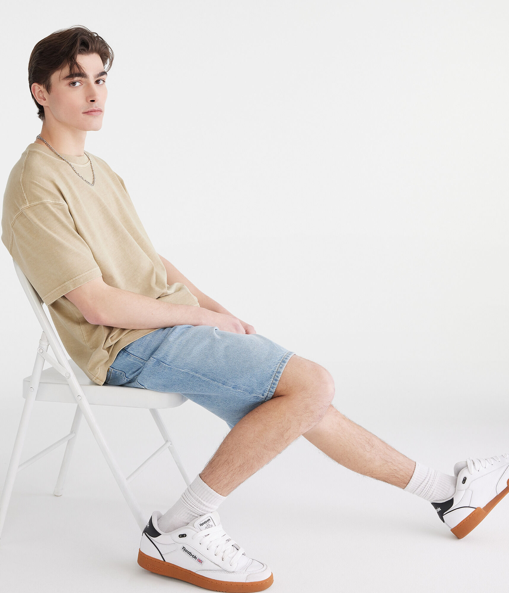 Washed Boxy Fit Crew Tee